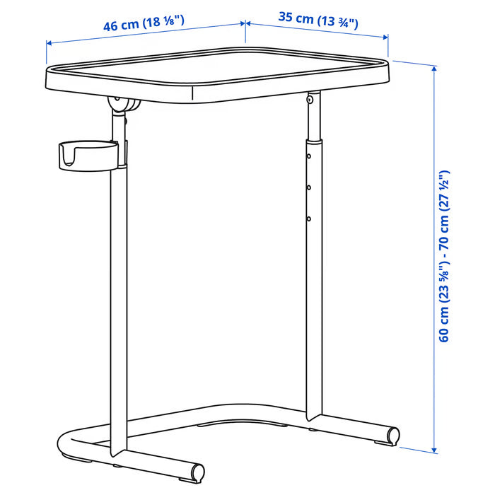 IKEA BJÖRKÅSEN Laptop Stand — Beige | Flexible Height & Tilt Adjustment