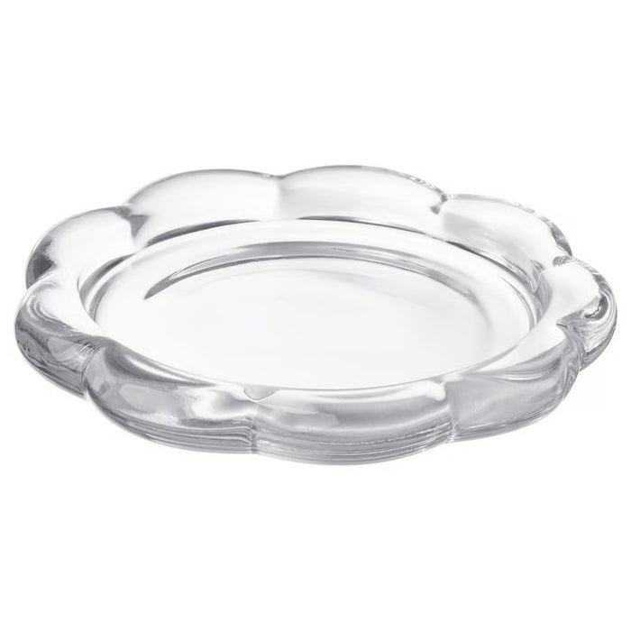 IKEA BLADFÅGEL Candle dish, clear glass, 11 cm (4 ¼ ")