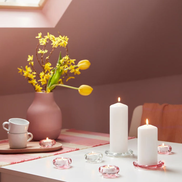 IKEA BLADFÅGEL Candle dish, clear glass, 11 cm (4 ¼ ")