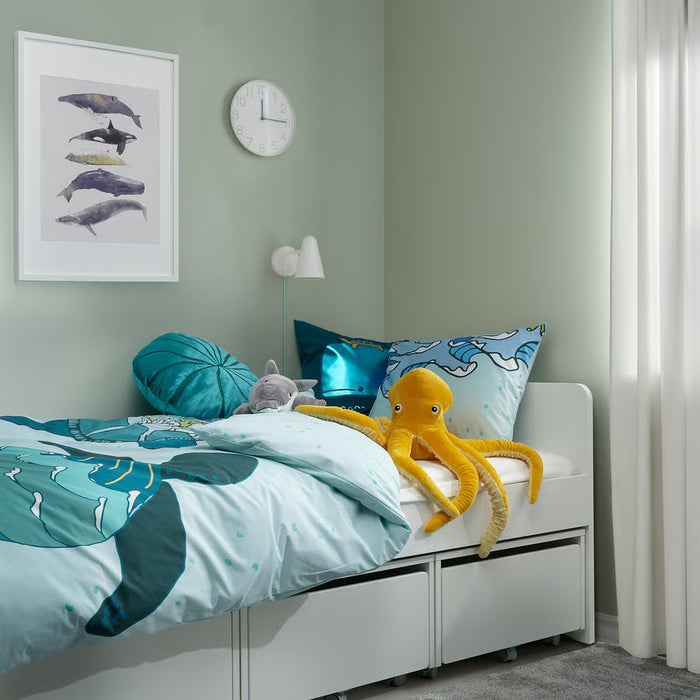 IKEA BLÅVINGAD Cushion Cover — Whale Pattern | Kids Bedroom, 50x50cm
