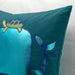 IKEA BLÅVINGAD cushion cover shimmering blue green yellow underwater motif close view