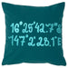 IKEA BLÅVINGAD cushion cover close-up teal fabric with ocean coordinate motif