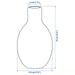 Measurements of IKEA BLODBJÖRK Vase, pale pink/blue, 16 cm (6 ¼ ")
