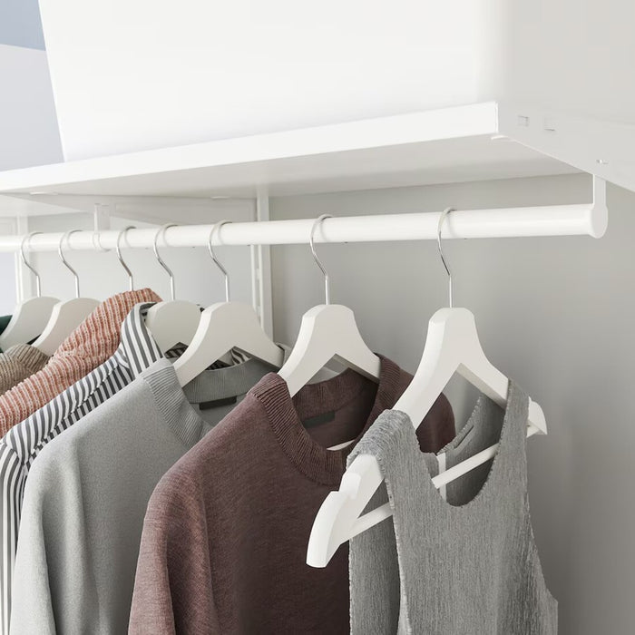 "White IKEA BOAXEL clothes rail, 60 cm in length, offering sturdy and practical hanging space."
90453515