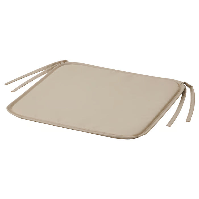 IKEA BRÄMÖN grey-beige chair pad 34x34 cm front view on white background #40484661