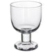BRÖGGAN dessert bowl crafted from clear glass, perfect for showcasing desserts."