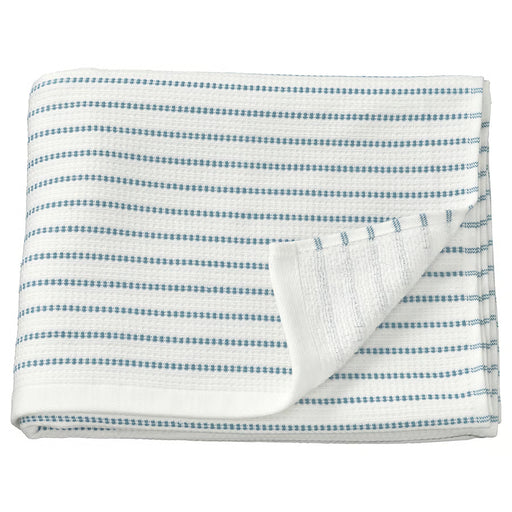  IKEA BROKGINST white cotton bath towel folded showing waffle and terry texture #80614444