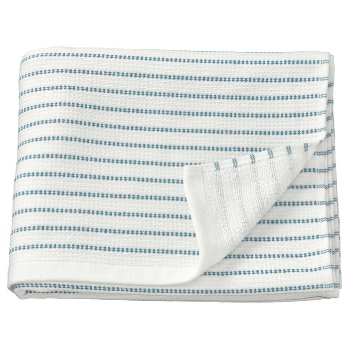  IKEA BROKGINST white cotton bath towel folded showing waffle and terry texture #80614444