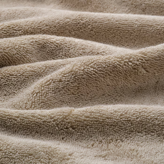IKEA BROKGLIM beige bath towel 70x140 cm full product flat lay view