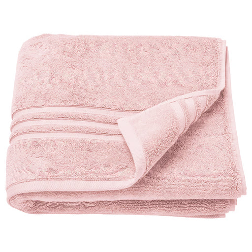  IKEA BROKGLIM bath towel pink 70x140 cm folded with woven border organic cotton #10612066