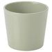  IKEA BROKSPIREA light green striped earthenware plant pot 9cm close-up texture detail #60586593