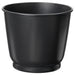 IKEA BROKTRAST dark grey metal plant pot 9cm with small green plant indoors #00635394