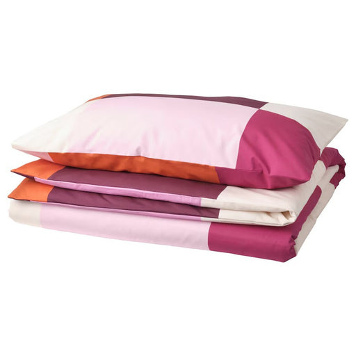 Pink IKEA BRUNKRISSLA dDuvet cover size 150x200/50x80 cm  (59x79/20x31 inches), pillowcases 50x80 cm (20x31 inches). Elegant and cozy bedding for any bedroom. 50558289