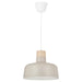 IKEA BUNKEFLO Pendant Lamp in beige and birch, 36 cm (14 inches)070510791