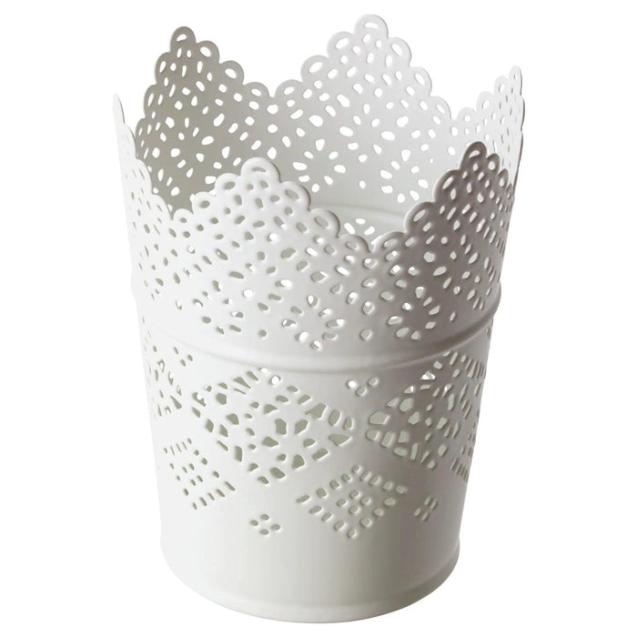 IKEA SKURAR Candle Holder, White, 11 cm (4 ").with GLIMMA Unscented Candle in Metal Cup - Pack of 24