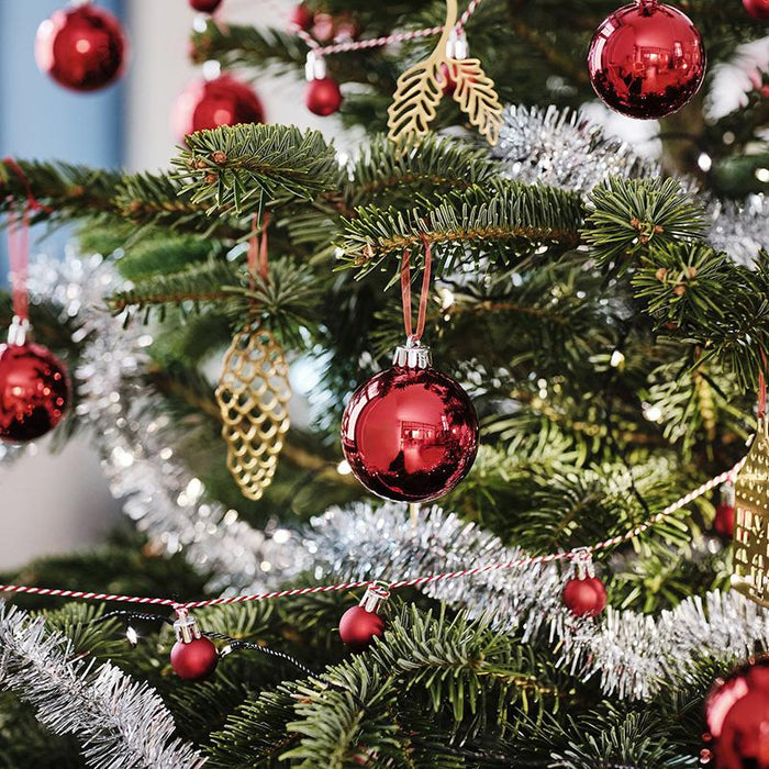 IKEA VINTERFINT Christmas Tree Ornaments, Red, 20-Piece Set, 6cm x 5cm