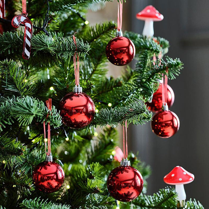 IKEA VINTERFINT Christmas Tree Ornaments, Red, 20-Piece Set, 6cm x 5cm