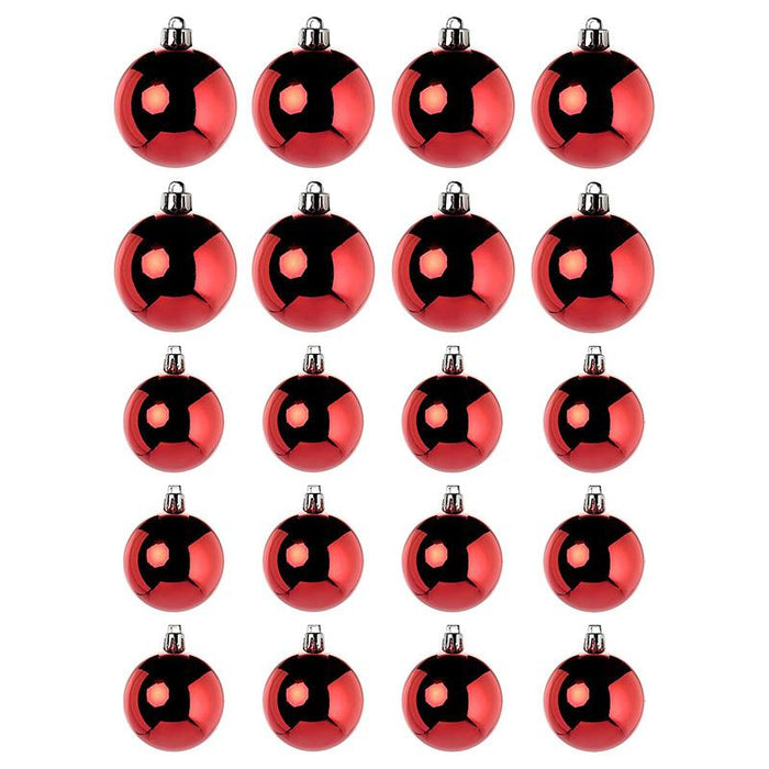 IKEA VINTERFINT Christmas Tree Ornaments, Red, 20-Piece Set, 6cm x 5cm
