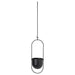 IKEA "CHILISTRÅN Hanging planter in black, suitable for indoor and outdoor use, 12 cm diameter.00511826