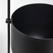 Close-up of CHILISTRÅN black hanging planter, showing a sleek matte finish and 12 cm diameter-00511826