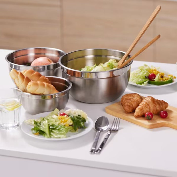 Elegant table setting with the IKEA CIKLID bowl set, perfect for serving and storage