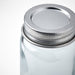 Close-up of IKEA CITRONHAJ glass jar with stainless steel lid and silicone seal showing tight fit