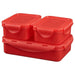 IKEA FULLASTAD red lunch box set of 3 with snap-lock lids and removable insert top view #60415389