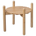 IKEA DAKSJUS bamboo plant stand 28cm with green potted plant in living room natural warm setting #20624356