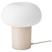 IKEA DEJSA table lamp beige opal white glass shade with chrome details #80404988