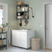 Light grey-beige DIMPA sorting bag, 50 liters, with lid for organized and secure storage.