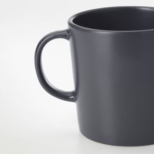  IKEA DINERA dark grey mug side angle showing handle and stoneware texture