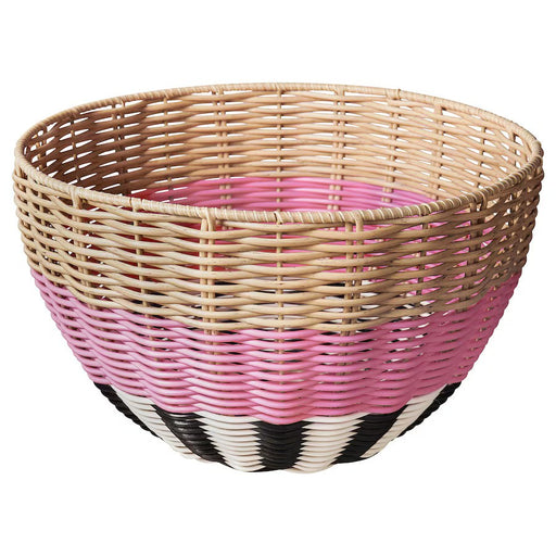 "IKEA basket in beige and pink - a practical and stylish storage solution"