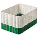 IKEA DJURTRÄNARE Basket, white/green, 25x35x19 cm (9 ¾x13 ¾x7 ½ ")
