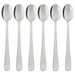  IKEA DRAGON stainless steel spoons set of 6 arranged in a row silver finish 17cm #50177591