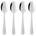 IKEA DRAGON stainless steel spoons set of 4 arranged on white background 19cm classic design #40515525