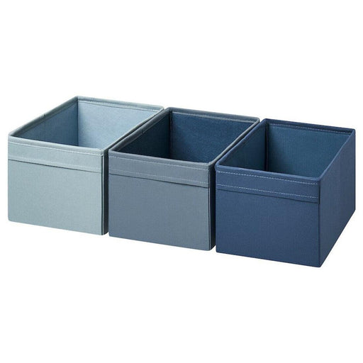 Digital Soppy IKEA DRÖNA Set of 3 Blue Storage Boxes measuring 18x25x15 cm. 70581241