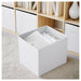 IKEA DRÖNA white storage box angled side view showing structured shape and depth