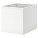IKEA DRÖNA white fabric storage box open top square design minimalist front view #70262828