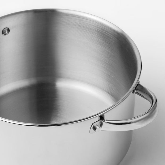 IKEA DVÄRGKRÄFTA Pot with lid, 5.5 l and HILDEGUN Pot Holder, red, 19x19 cm  Pack of 2