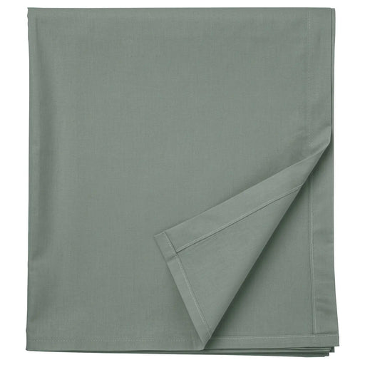 IKEA DVALA flat sheet grey-green 100% cotton bedding 240x260cm #70549680