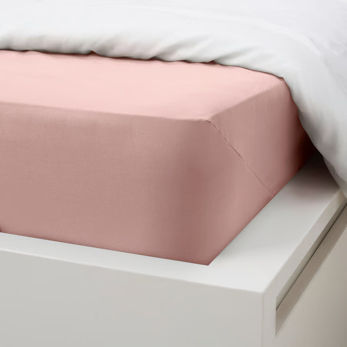 IKEA DVALA Light Pink 3-Piece Sheet Set - Double Bed