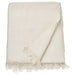 "IKEA DYTÅG off-white throw blanket with fringed edges, 170x130 cm"