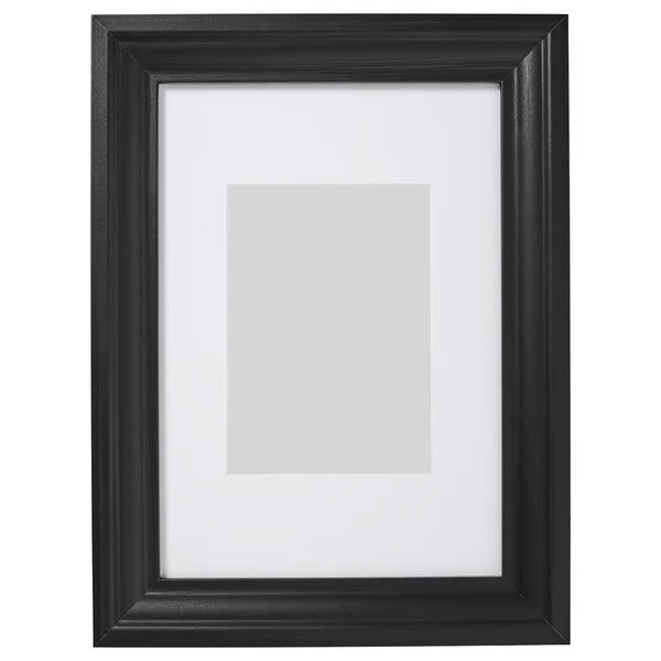 IKEA EDSBRUK black stained photo frame 21x30 cm shown upright on white background front view #60427622