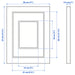 IKEA EDSBRUK frame measurement diagram showing frame dimensions 28x37 cm and picture area 21x30 cm