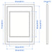 Diagram of IKEA EDSBRUK white frame, 50x70 cm (19 ¾x27 ½"); outer dimensions 57x77 cm (22 ½x30 ¼") with 2.5 cm (1") depth – includes inner frame measurements for artwork and mat placement - 40427331