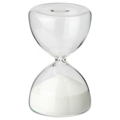 Decorative hourglass with rainbow-colored white in a glass frame - adds a pop of color to your space.
