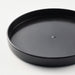 Close-up of IKEA EKIPERA black plastic cutlery tray showing compartment dividers and matte finish

