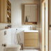 IKEA EKOLN beige soap dispenser top-down view showing pump and glazed finish