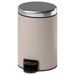 IKEA EKOLN beige 3L waste bin with soft-closing lid and foot pedal, front view #20623494