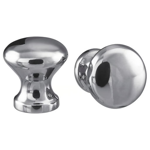IKEA ENERYDA chrome-plated knobs round and cylindrical design pack of 2 #30347537